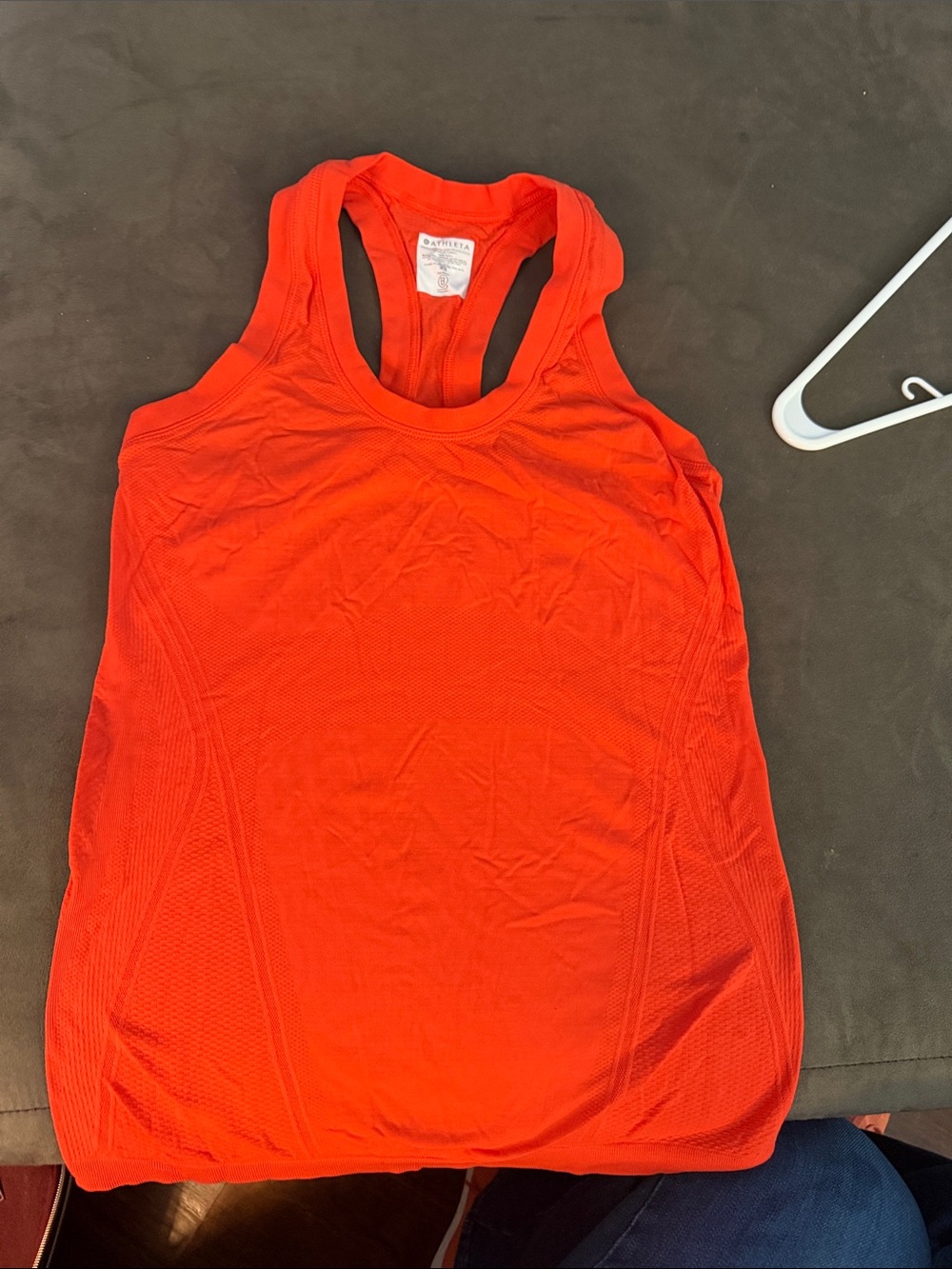 Athleta Bright Orange Racerback Performance Tank